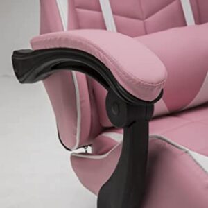 Chaise Gaming VDD Cyclone Blanc avec Repose Pieds pour Adolescents