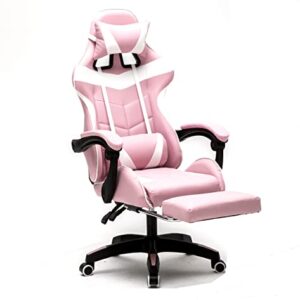 Chaise Gaming VDD Cyclone Blanc avec Repose Pieds pour Adolescents