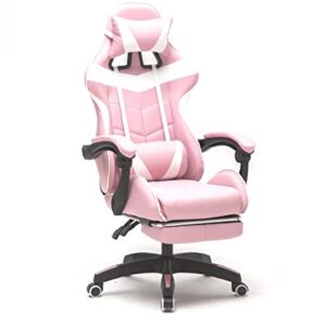 Chaise Gaming VDD Cyclone Blanc avec Repose Pieds pour Adolescents