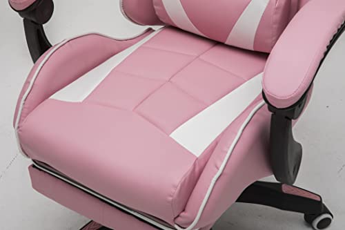 Chaise Gaming VDD Cyclone Blanc avec Repose Pieds pour Adolescents