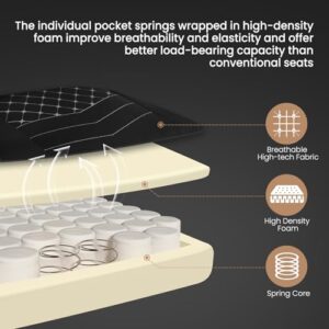 Chaise Gaming WOLTU GS07sz Massante avec Repose-Pieds et Soutien Lombaire