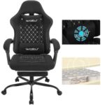 Chaise Gaming WOLTU GS07sz Massante avec Repose-Pieds et Soutien Lombaire
