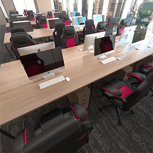 Chaise Play Haha 6056 en Simili Cuir Rouge – Confort et Style