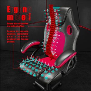 Chaise Play Haha 6056 en Simili Cuir Rouge – Confort et Style