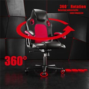 Chaise Play Haha 6056 en Simili Cuir Rouge – Confort et Style