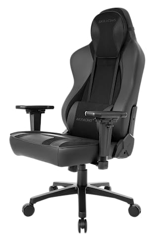Chaise de Bureau AKRacing Obsidian en Similicuir PU Noir, Garantie 5 Ans