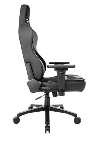 Chaise de Bureau AKRacing Obsidian en Similicuir PU Noir, Garantie 5 Ans