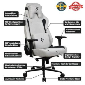 Chaise de Bureau Arozzi Vernazza XL Premium Supersoft™ – 170 kg, Dossier Haut