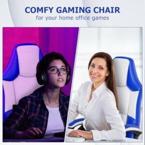 Chaise de Bureau Enfant Bleu Fruyyzl – Chaise Gaming Réglable en Hauteur