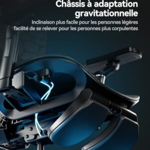 Chaise de Bureau Ergonomique AutoFull G5 avec Support Lombaire et Repose-Pieds