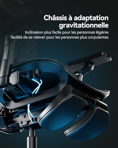 Chaise de Bureau Ergonomique AutoFull G5 avec Support Lombaire et Repose-Pieds