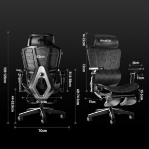 Chaise de Bureau Ergonomique AutoFull G5 avec Support Lombaire et Repose-Pieds