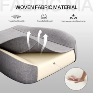 Chaise de Bureau Ergonomique Bigzzia en Tissu Gris avec Accoudoirs 3D