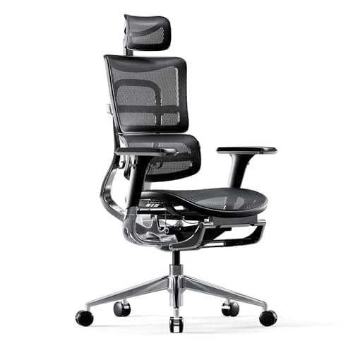 Chaise de Bureau Ergonomique Diablo V-Master avec Accoudoirs 3D et Dossier Réglable
