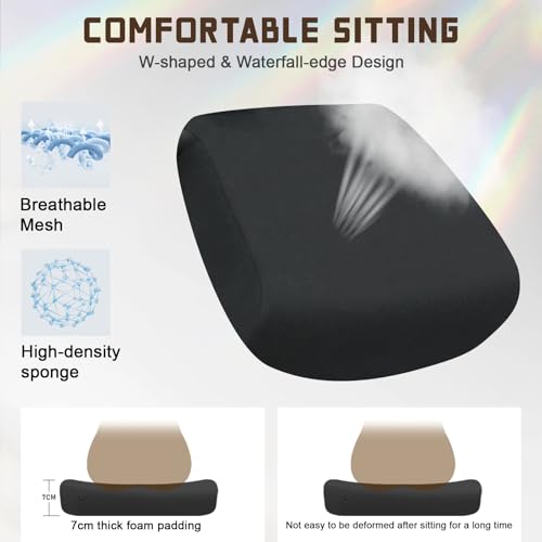 Chaise de Bureau Ergonomique Durrafy avec Roullettes et Appuie-Tête Ajustable