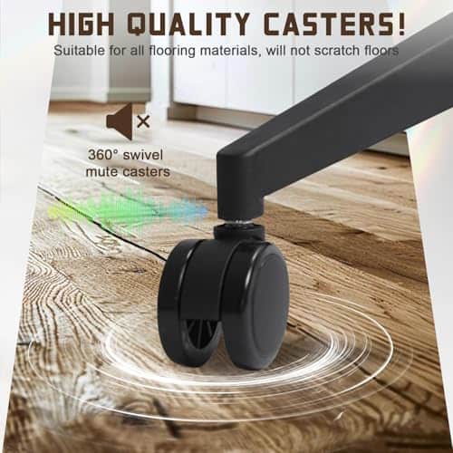 Chaise de Bureau Ergonomique Durrafy avec Roullettes et Appuie-Tête Ajustable