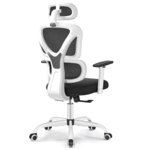 Chaise de Bureau Ergonomique KERDOM avec Support Lombaire et Appuie-tête réglable