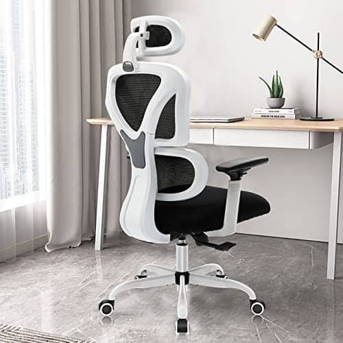 Chaise de Bureau Ergonomique KERDOM avec Support Lombaire et Appuie-tête réglable