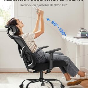 Chaise de Bureau Ergonomique NOBLEWELL avec Support Lombaire et Accoudoirs Réglables
