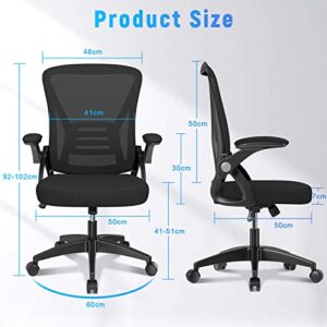 Chaise de Bureau Ergonomique Naspaluro LK111 avec Accoudoirs Réglables et Dossier Inclinable