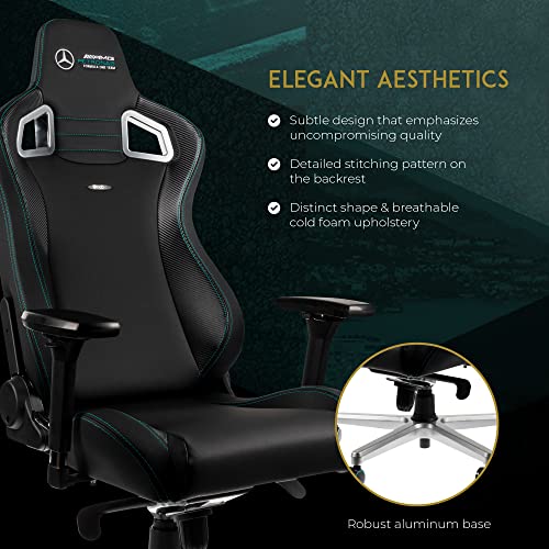 Chaise de Bureau Ergonomique Noblechairs Epic – Edition Mercedes-AMG Petronas 2021