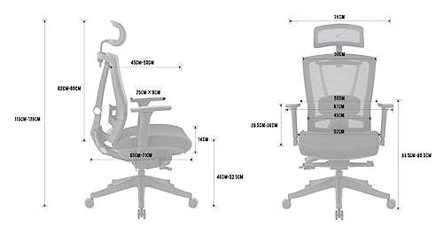 Chaise de Bureau Ergonomique REKT Office-R avec Support Lombaire et Appuie-Tête