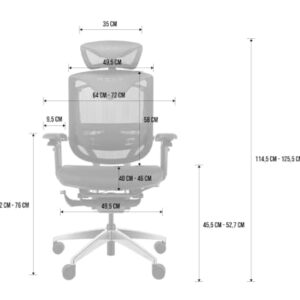 Chaise de Bureau Ergonomique REKT RGo Max – Confort Ajustable Noir