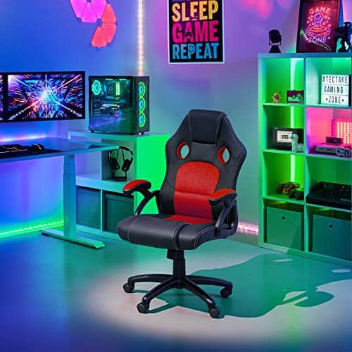 Chaise de Bureau Ergonomique TecTake® avec Accoudoirs et Hauteur Réglable