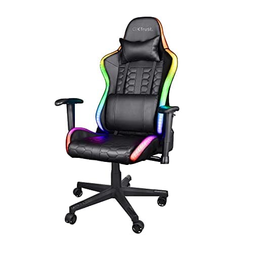 Chaise de Bureau Gamer Trust Gaming GXT 716 Rizza RGB LED Ergonomique