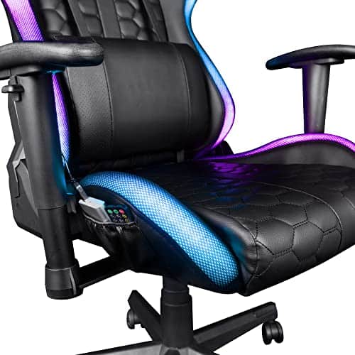Chaise de Bureau Gamer Trust Gaming GXT 716 Rizza RGB LED Ergonomique