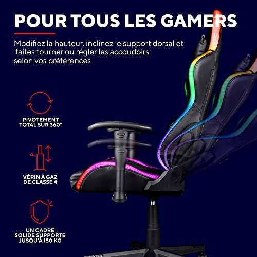 Chaise de Bureau Gamer Trust Gaming GXT 716 Rizza RGB LED Ergonomique