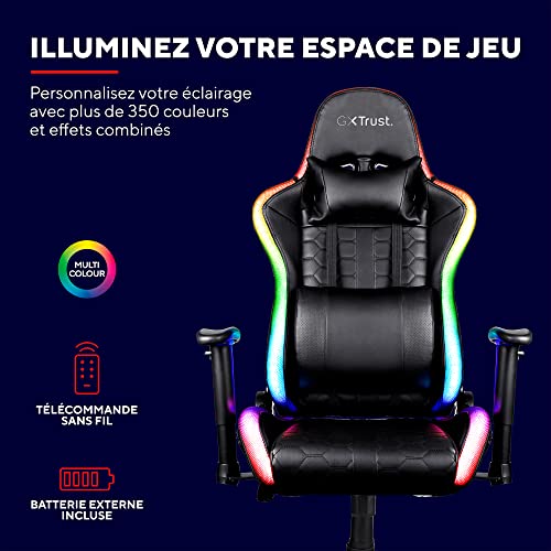 Chaise de Bureau Gamer Trust Gaming GXT 716 Rizza RGB LED Ergonomique