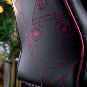 Chaise de Bureau Gaming Konix Boruto Naruto – Cuir Bleu et Noir, Inclinaison 15°