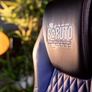Chaise de Bureau Gaming Konix Boruto Naruto – Cuir Bleu et Noir, Inclinaison 15°