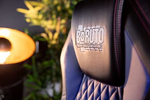Chaise de Bureau Gaming Konix Boruto Naruto – Cuir Bleu et Noir, Inclinaison 15°