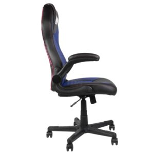 Chaise de Bureau Gaming Konix Boruto Naruto – Cuir Bleu et Noir, Inclinaison 15°