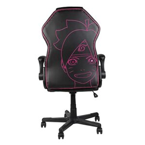 Chaise de Bureau Gaming Konix Boruto Naruto – Cuir Bleu et Noir, Inclinaison 15°