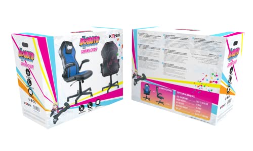 Chaise de Bureau Gaming Konix Boruto Naruto – Cuir Bleu et Noir, Inclinaison 15°