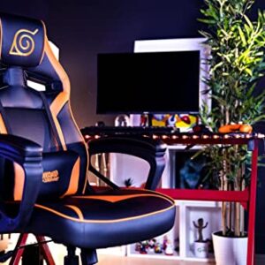 Chaise de Bureau Gaming Konix Naruto Shippuden – Inclinaison 15° et Motif Konoha