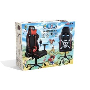 Chaise de Bureau Gaming Konix One Piece – Inclinaison 150°, Cuir Noir