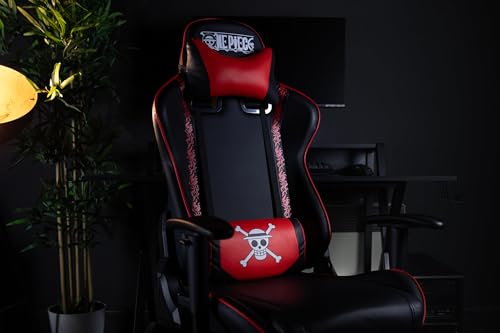 Chaise de Bureau Gaming Konix One Piece – Inclinaison 150°, Cuir Noir