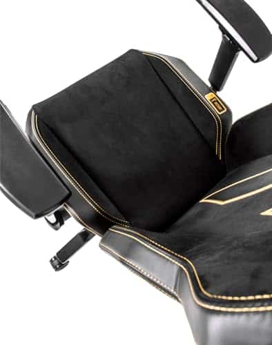 Chaise de Bureau Quersus VAOS.2 Victory en Daim Synthétique Noir