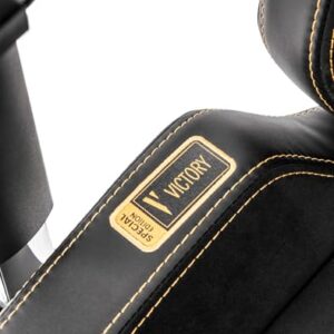 Chaise de Bureau Quersus VAOS.2 Victory en Daim Synthétique Noir