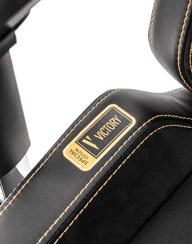 Chaise de Bureau Quersus VAOS.2 Victory en Daim Synthétique Noir