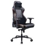 Chaise de Bureau XL REKT Legend-R Noir Ergonomique avec Coussin Lombaire Ajustable