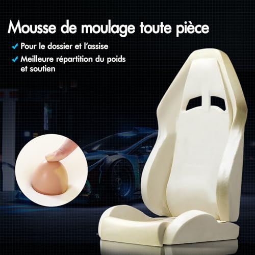 Chaise de Gamer ALFORDSON Ergonomique avec Coussin Lombaire et Appui-tête Bleu
