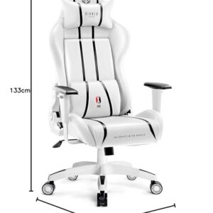Chaise de Gaming Diablo X-One 2.0 Ergonomique avec Accoudoirs Réglables – Blanc