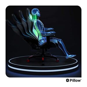 Chaise de Gaming Diablo X-One 2.0 Ergonomique Rouge avec Accoudoirs Réglables