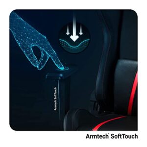 Chaise de Gaming Diablo X-One 2.0 Ergonomique Rouge avec Accoudoirs Réglables