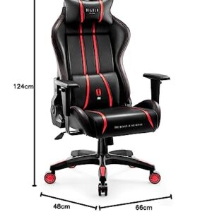 Chaise de Gaming Diablo X-One 2.0 Ergonomique Rouge avec Accoudoirs Réglables